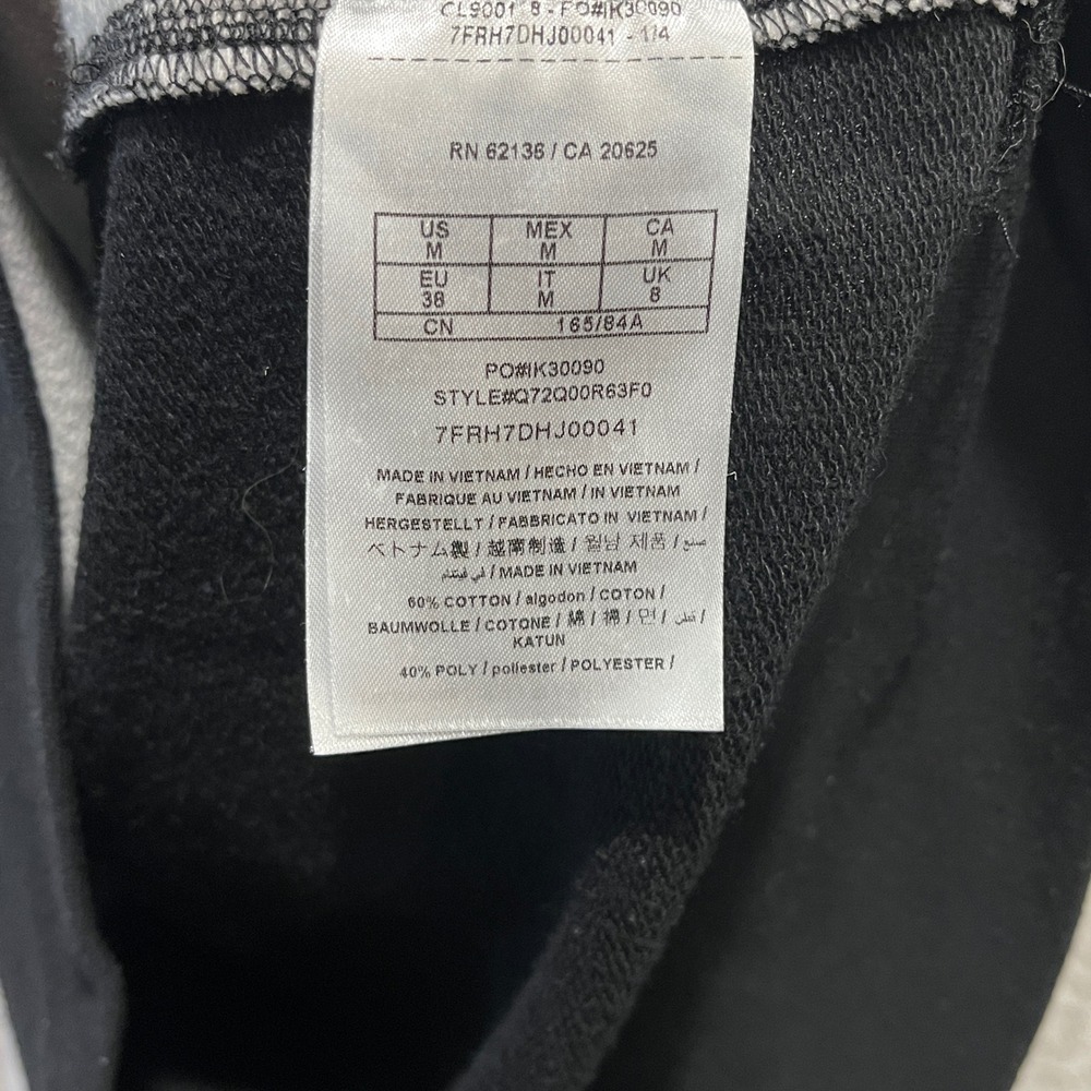 Guess Sleeveless Hoodie Womens Medium Black White Colorblock V-Neck Racerback - Picture 4 of 6